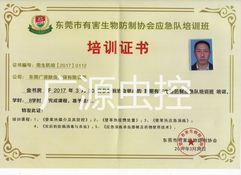 培训证书
